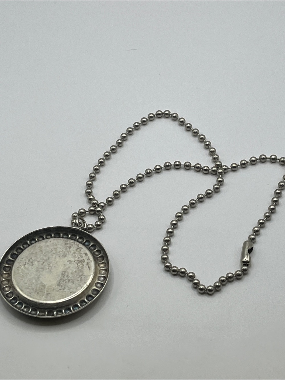 Silver-Tone Bird Pendant Necklace with Orange & Blue Bird Motif - - Picture 6 of 6